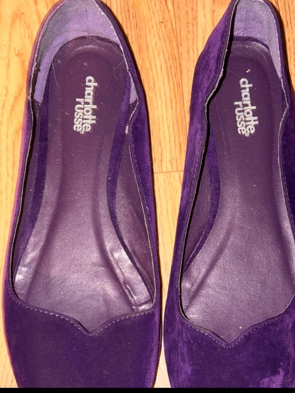 Charlotte Russe Deep Purple Suede Flats